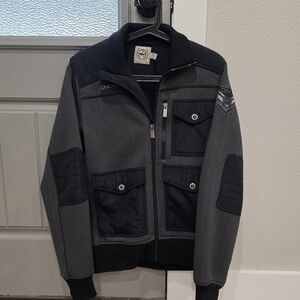 Cinch Men's Charcoal and Black Bomber Jacket